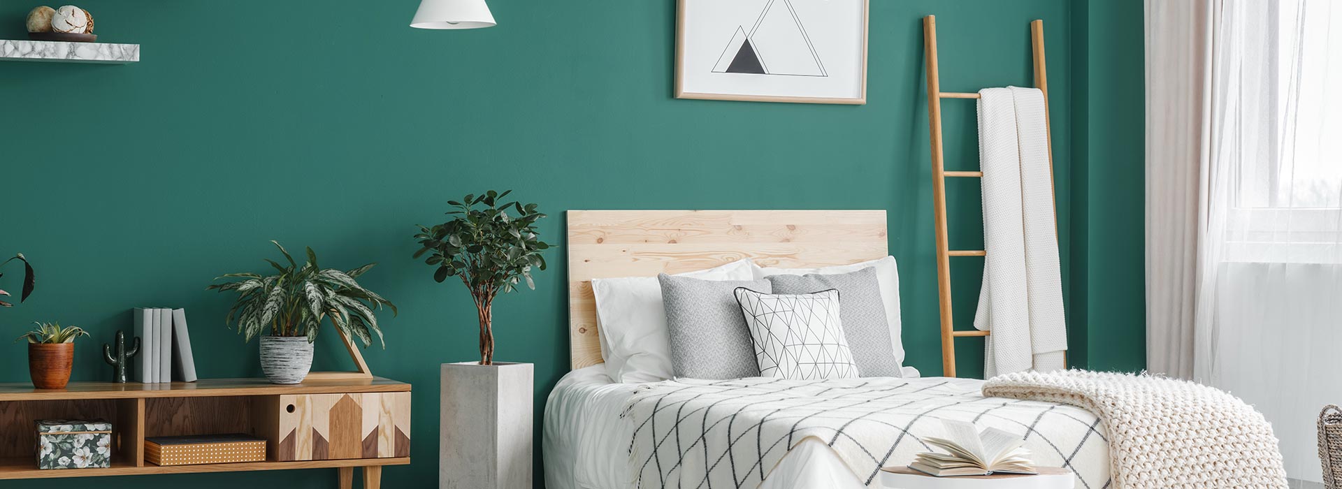 Black and white painted living room